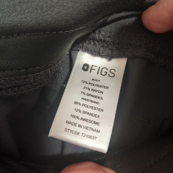 Figs Technical Collection‎ Pants Mens Medium Gray Straight Leg Drawstring Scrub - Picture 4 of 7